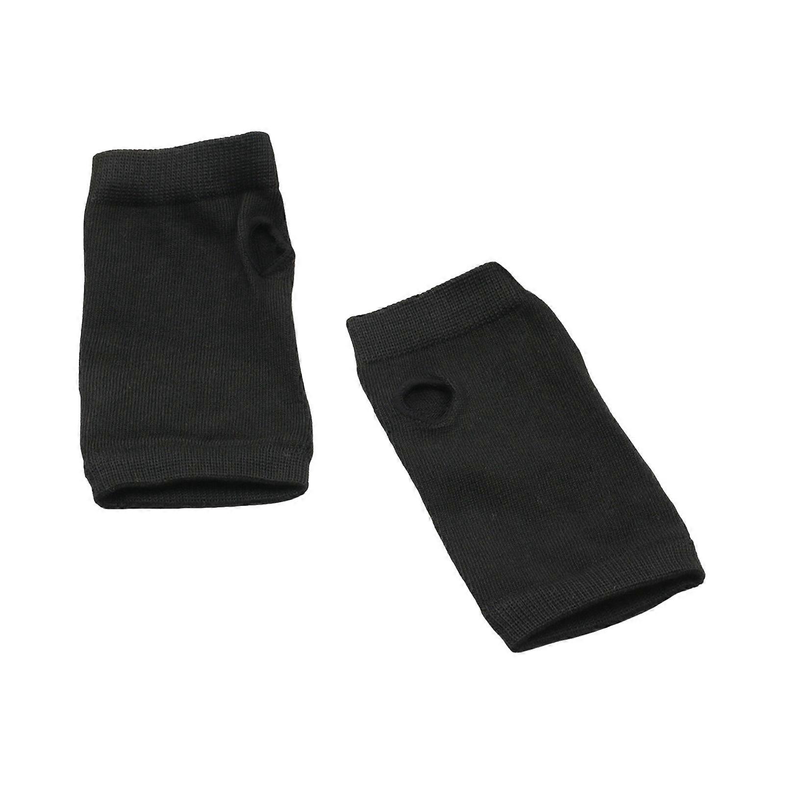 1 Pair Fall Winter Gloves Fingerless Knitted High Elasticity Non-slip Wrist Warmers Pure Color Keep Warm Windproof Cycling Writing Typing Gloves