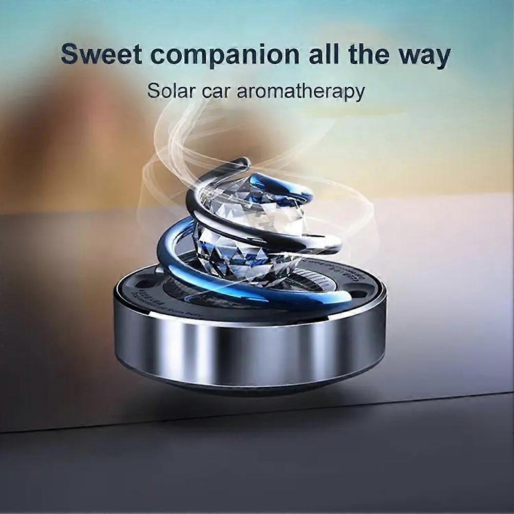 Car Air Freshener Creative Solar Rotation Perfume Diffuser Small Lasting