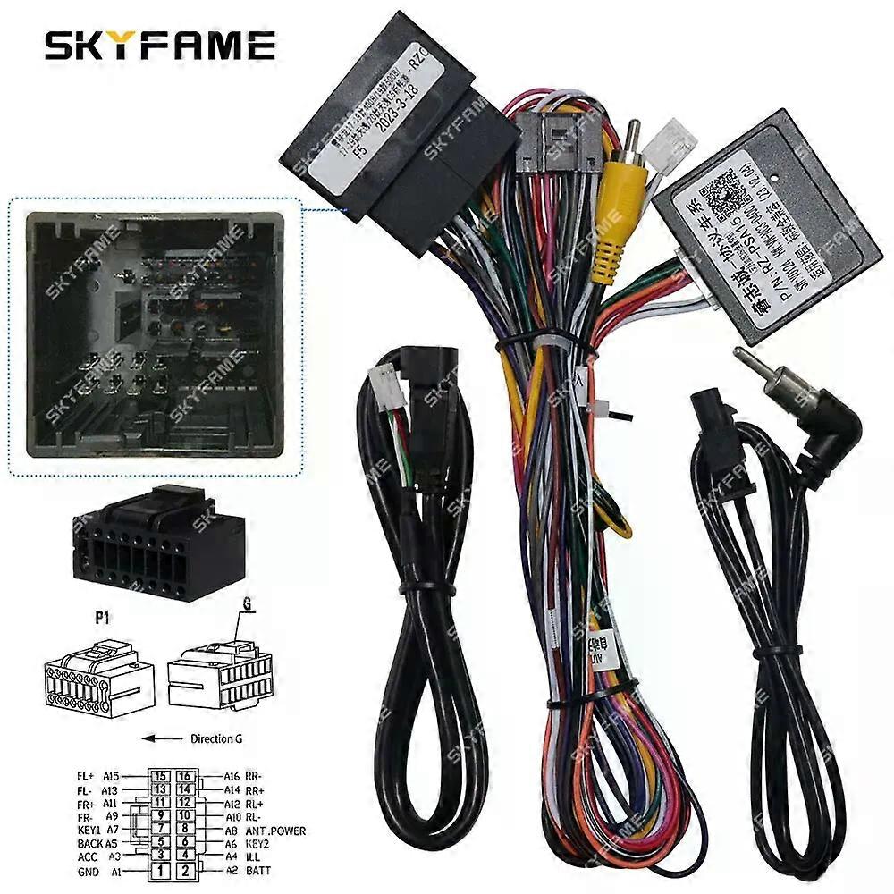 Applies to Car 16pin Wiring Harness Adapter Canbus Box Decoder Android Radio Power Cable For Citroen C5 Aircross