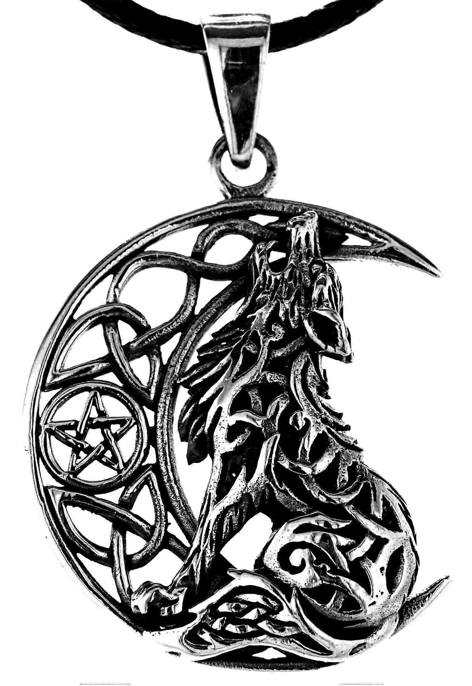 Wolf in the Moon 354 with Snake Chain - Silver
