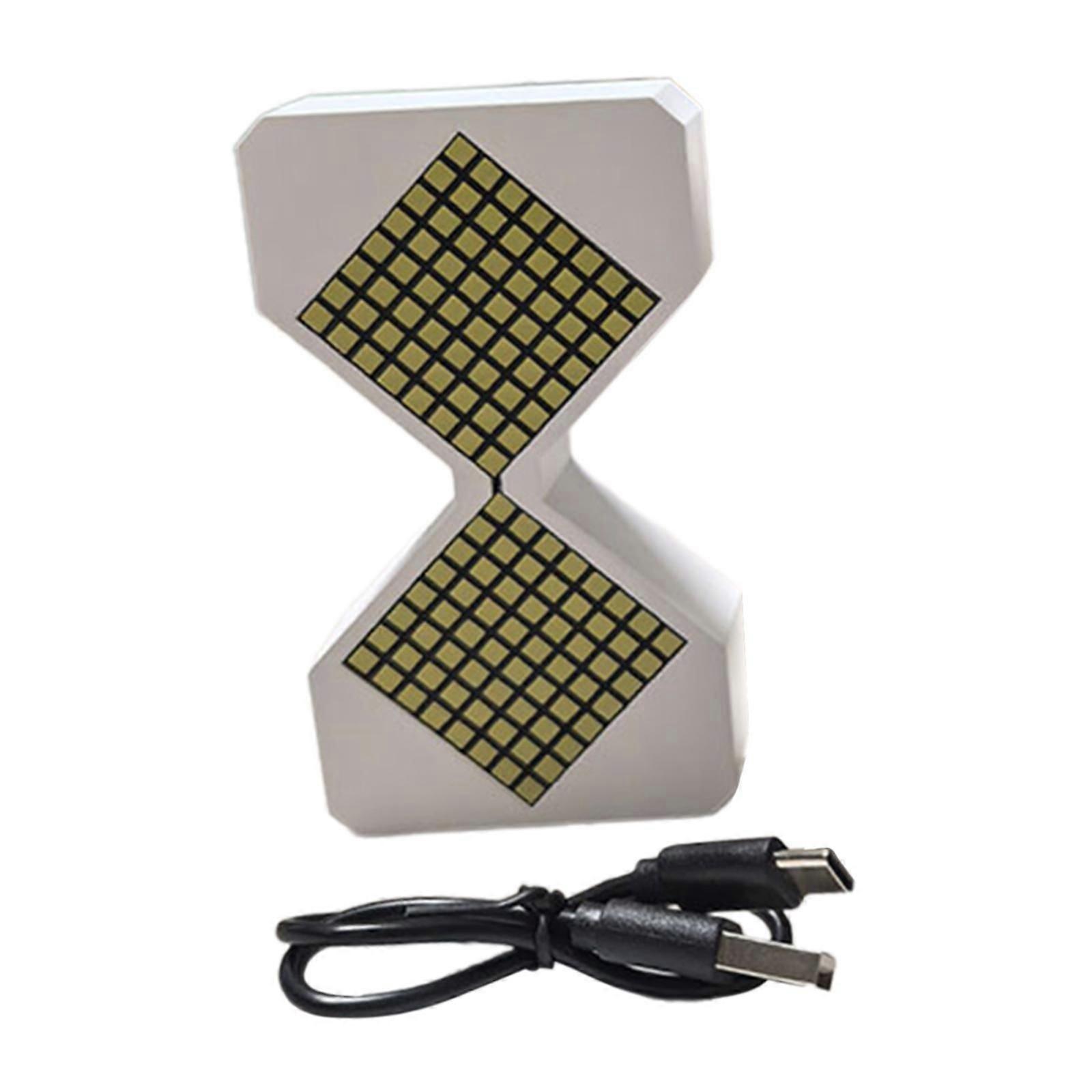 Electronic Hourglass Portable Sensing Timer for Games Home Classroom white