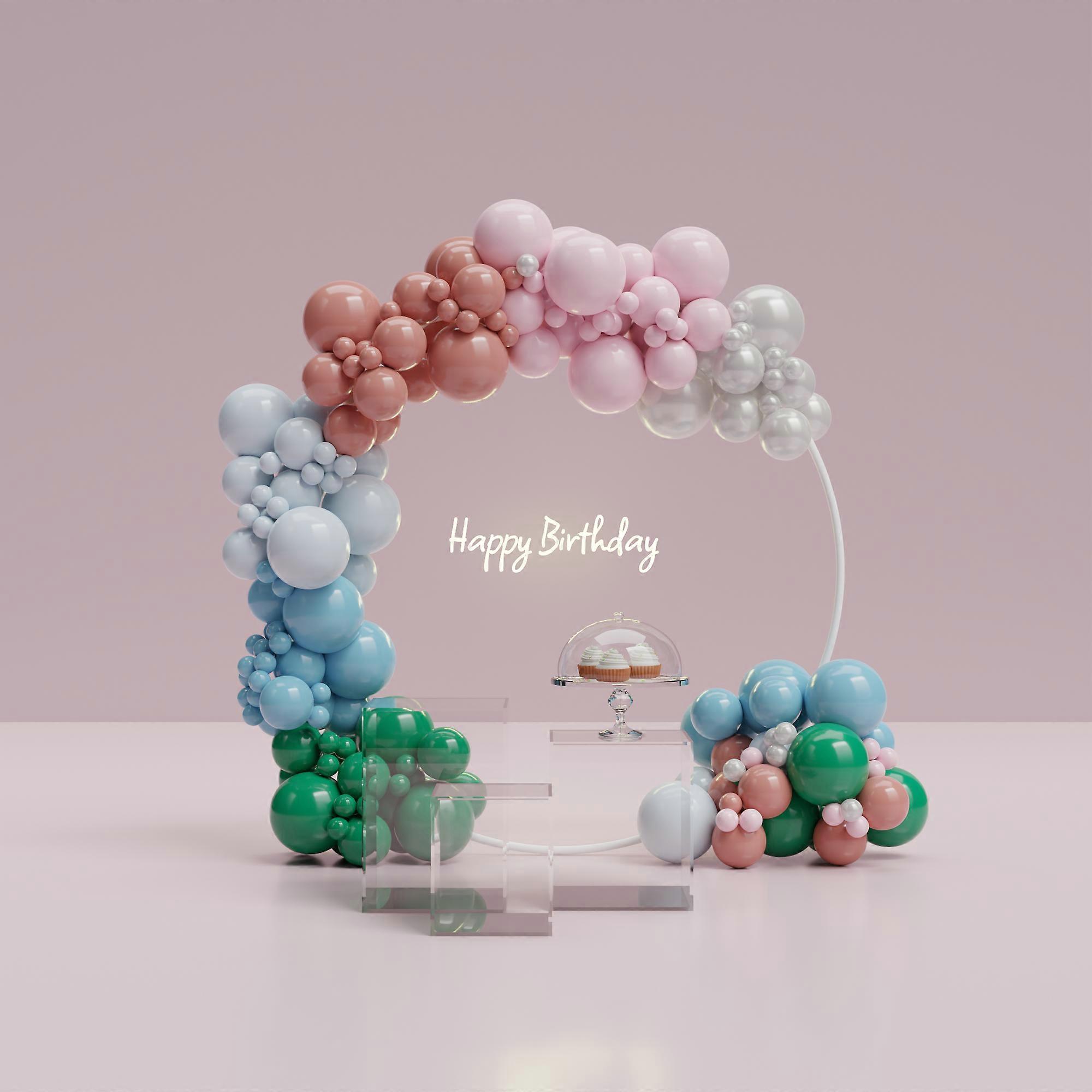 Ballonbue (lyserøde skyer)