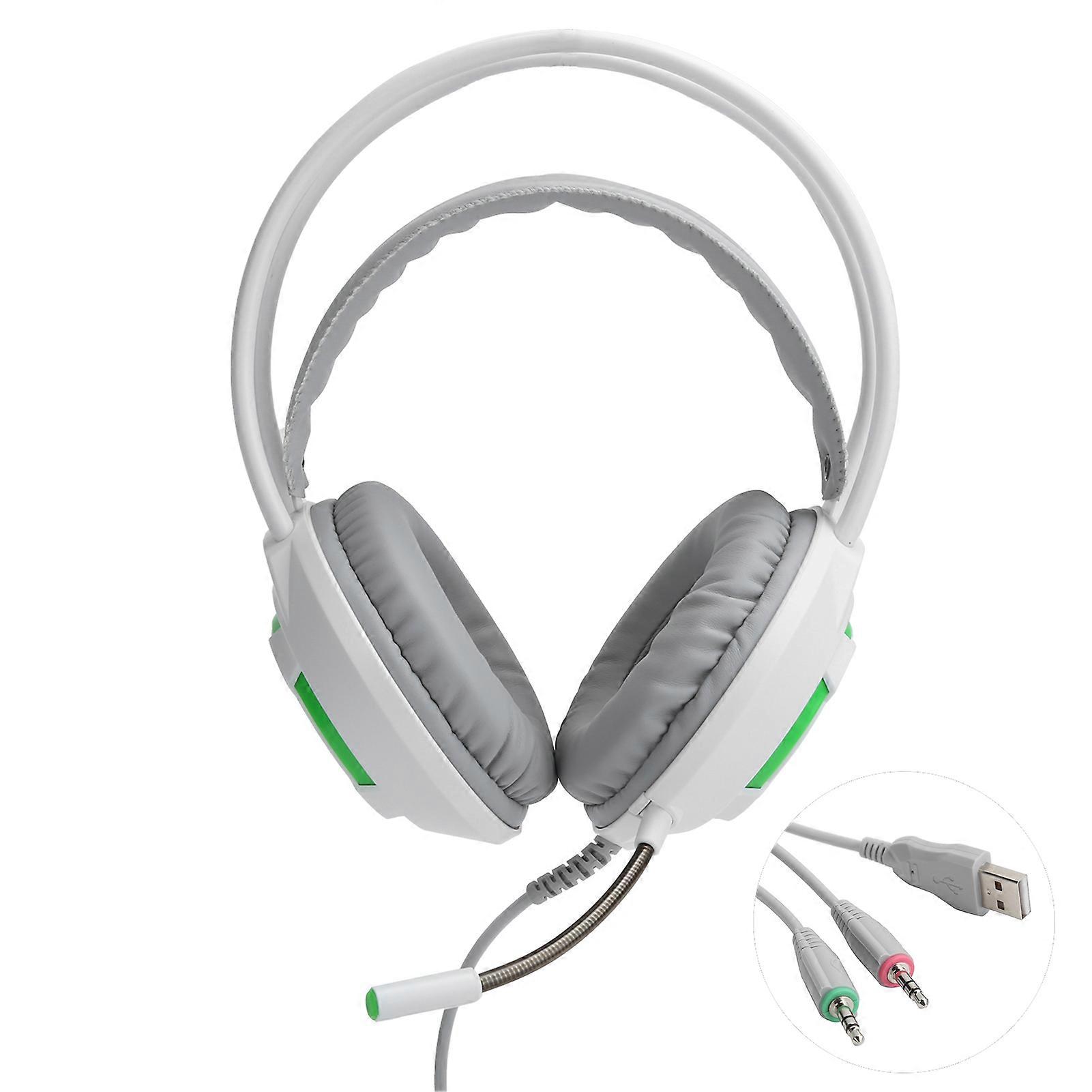 AJAZZ Wired Headset Over Ear Noise Canceling Gaming Headset with 3.5mm Interface AX120 (white).