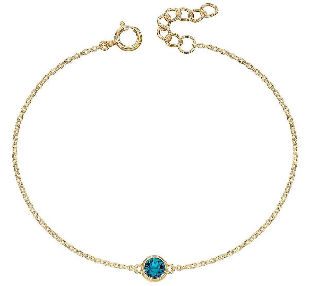 Beginnings December Crystal Birthstone Bracelet - Gold/Blue