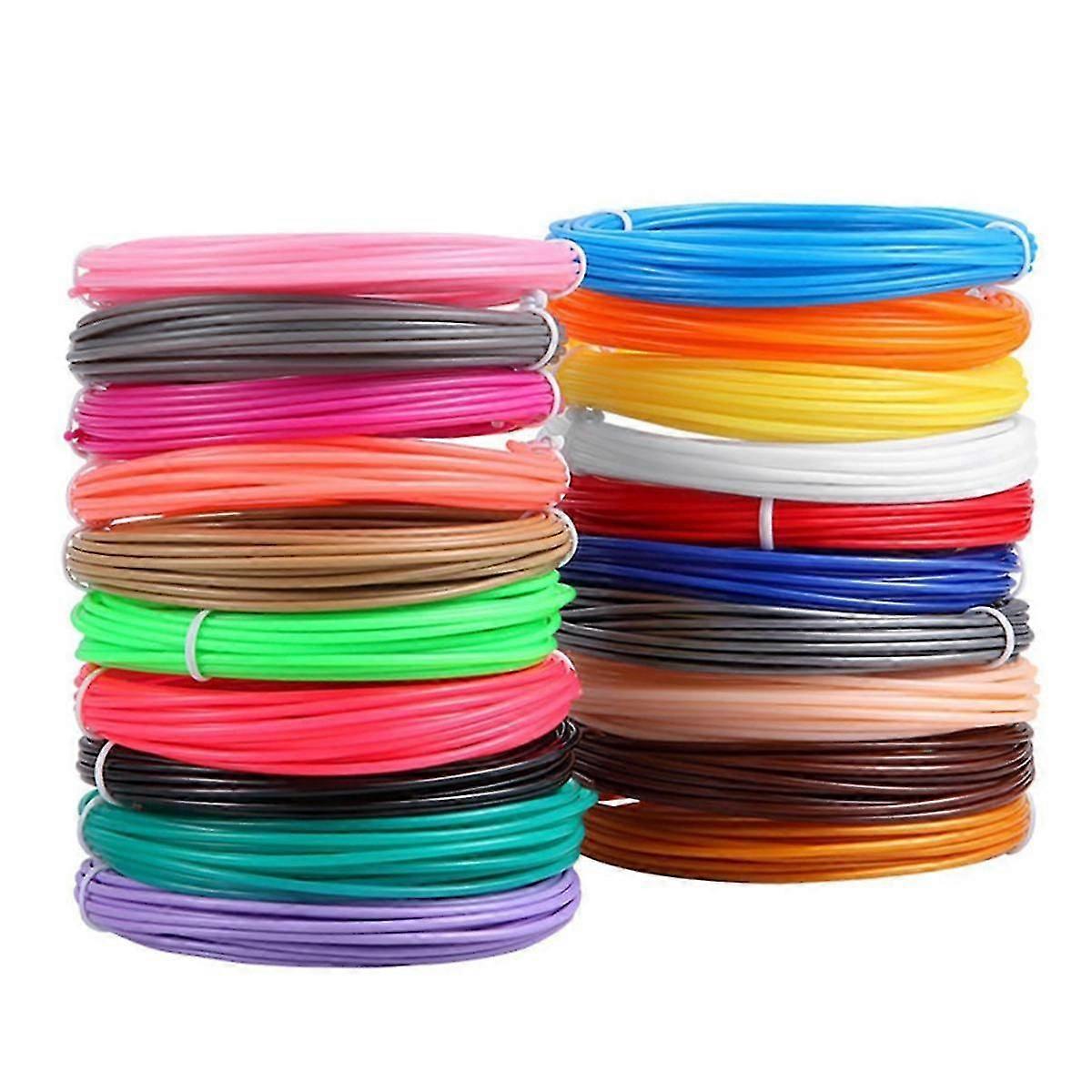 Refills 10m 1.75 Mm Multi-type Pla Filament 20 Colors, For Art And Kids, Compatible With Most 3d P