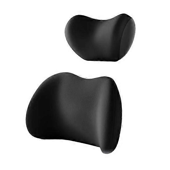 Car Lumbar Support Pillow Neck Pillow Kit Memory Foam Cushion