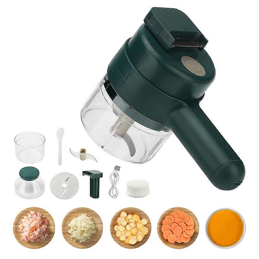 4 in 1 Electric Vegetable Cutter with One-Key Cleaning