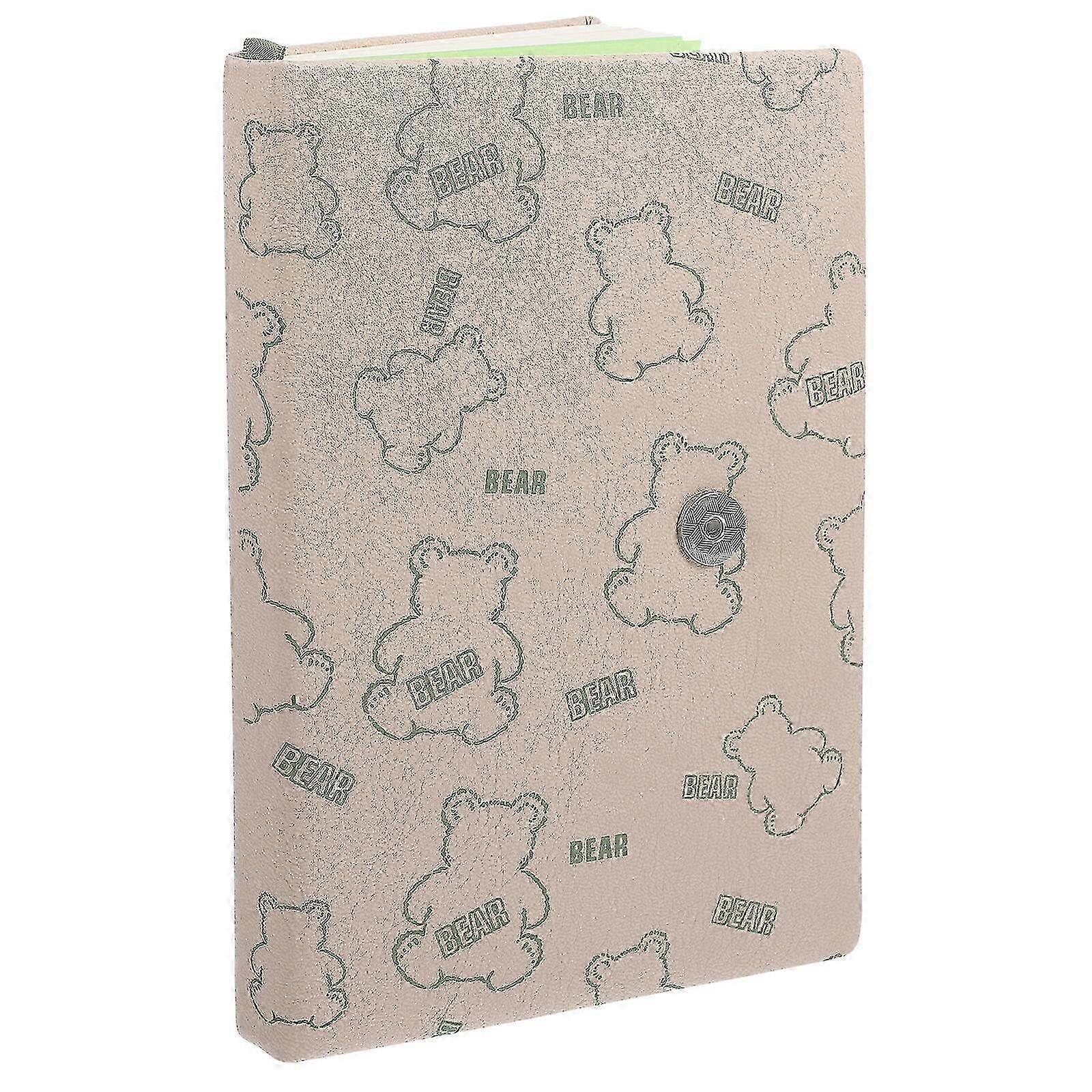 Portable Bear Pattern B6 Notebook Writing Notepad Office Conference Notebook Agenda Notebook