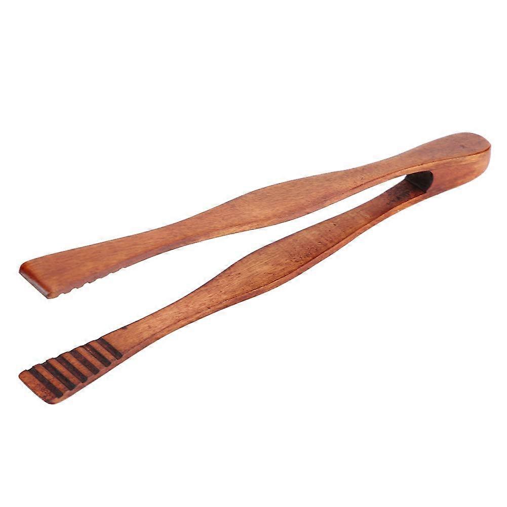 Wooden BBQ Tongs, 10.4x2.4x0.9in, Long Toaster Tongs with Slip-Resistant Design, Cooking Tool