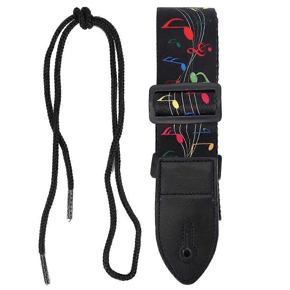 Adjustable Soft Shoulder Strap Accessories for Folk and Electric Guitar(Stave pattern)