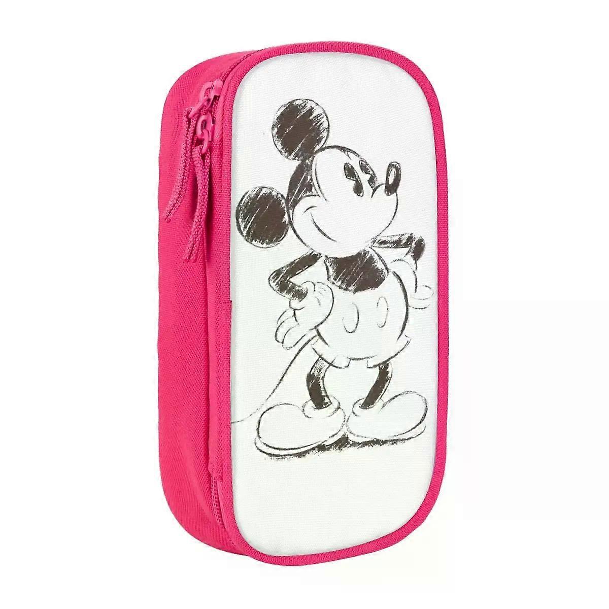 x538 Mickey And Friends Pencil Case Mickey Mouse Sketch Portrait Pen Bag Girls Boys Large Storage Office Cosmetic Pencil Pouch ffxz538