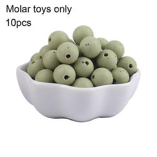 Silicone 10Pcs 12mm Solid Color Bead Multi purpose Lightweight Reliable Practical Teething Round Bead for Baby Products