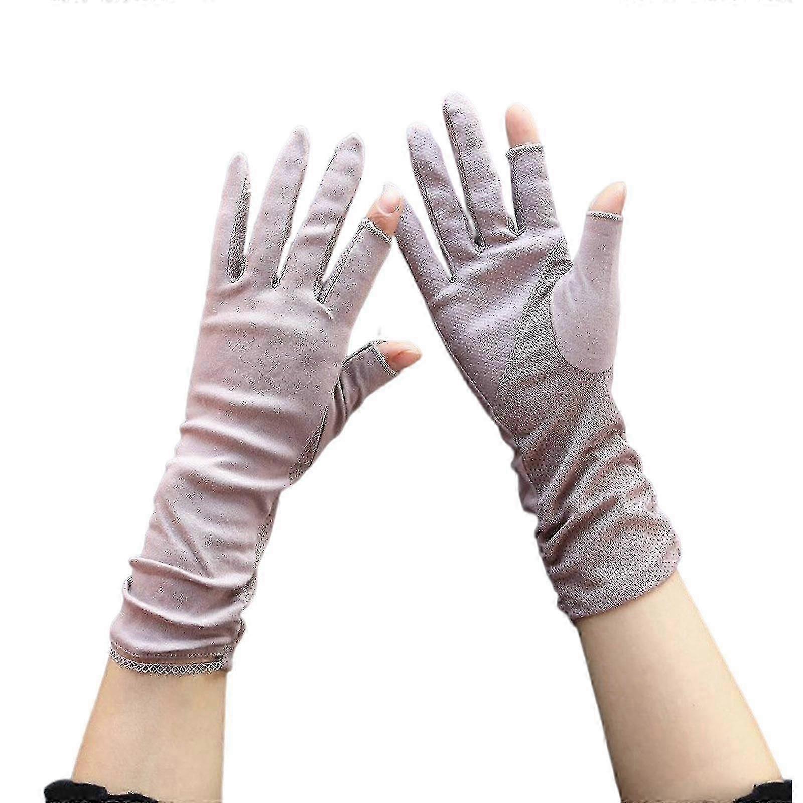 Summer Uv Protection Sun Block Gloves Lightweight And Breathable For Camping Fishing