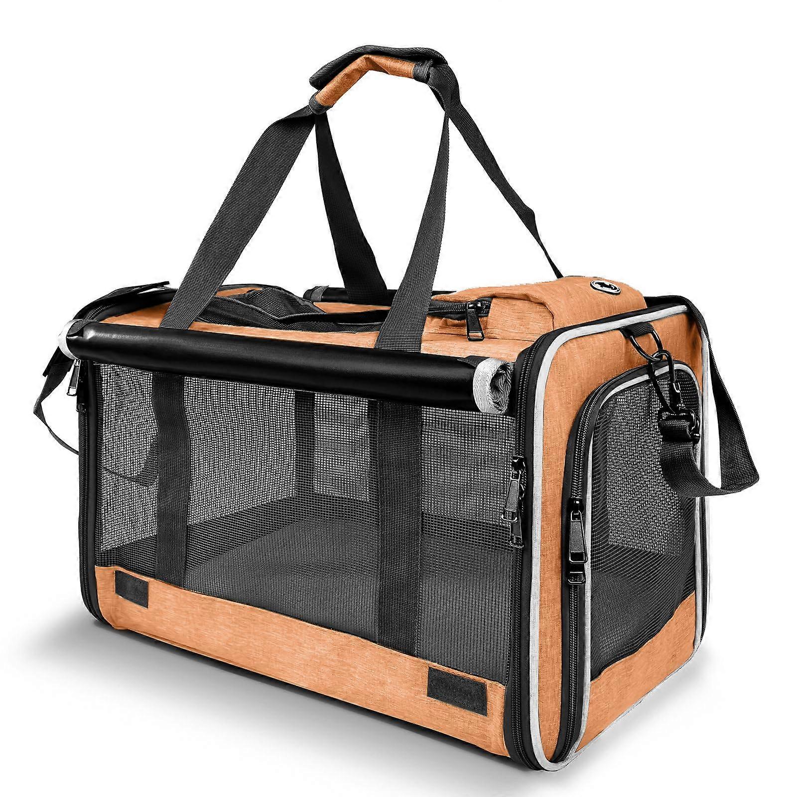 Soft shell folding dog bag for pets under 15 lbs