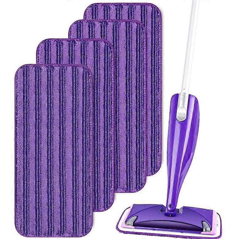 Packs Reusable Mop Pads for Swiffer WetJet, Microfiber Mop Pads, Microfiber Mop Pads Replacement Reusable Mop Pad for Scrubbing Dry/Wet Floors,Violet