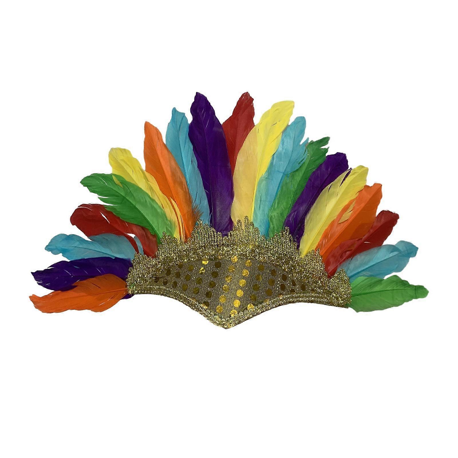 fjäder huvudbonad mode chef indisk huvudbonad för karnevalsfest