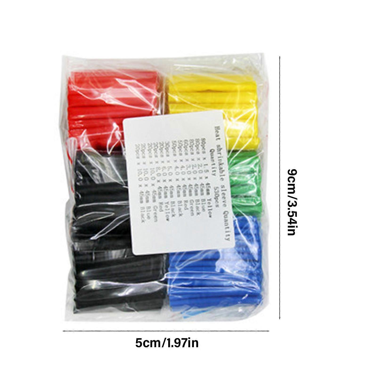 127/164/328/530pcs Shrinking Assorted Color Polyolefin Insulation Sleeves Wire Cable Sleeving 2:1 Heat Shrink Tubes