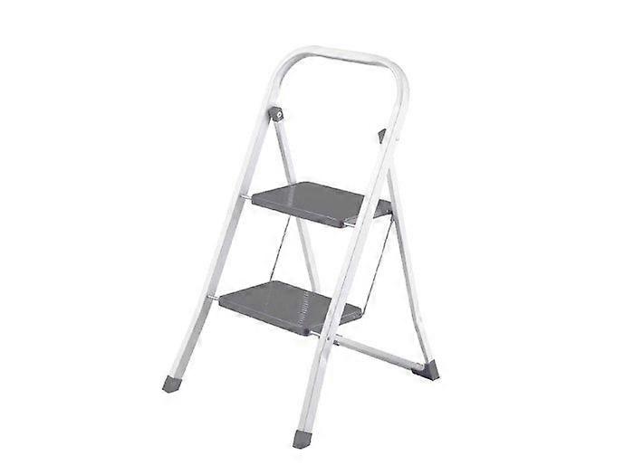 Perel Folding Ladder, 2 steps, step stool with a large handle, non-slip feet and non-slip profile on both steps.
