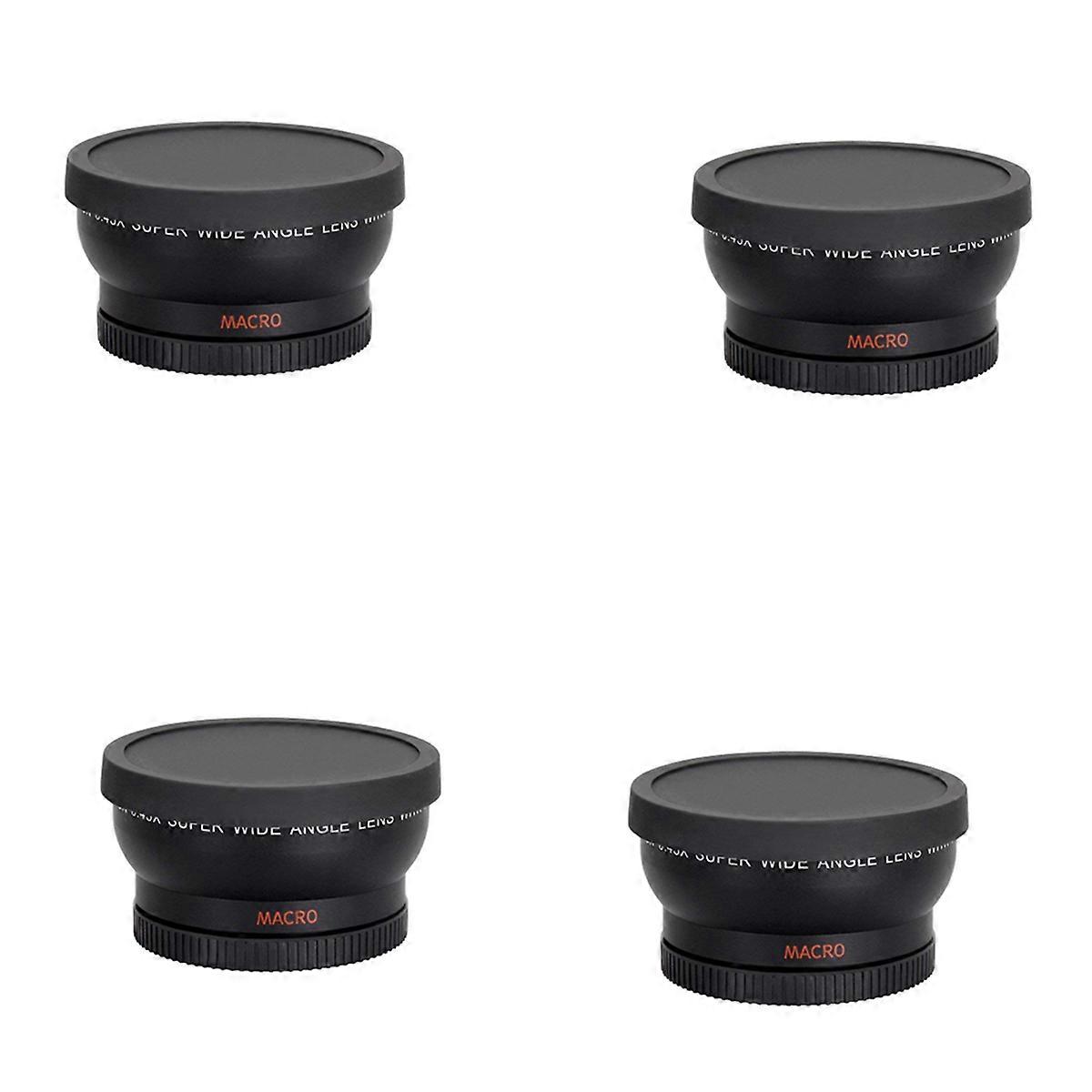 4pcs 58MM Wide Angle 0.45x Converter Lens with Macro Close-Up Attachment for Rebel T6s,T6i,SL1,T5,T