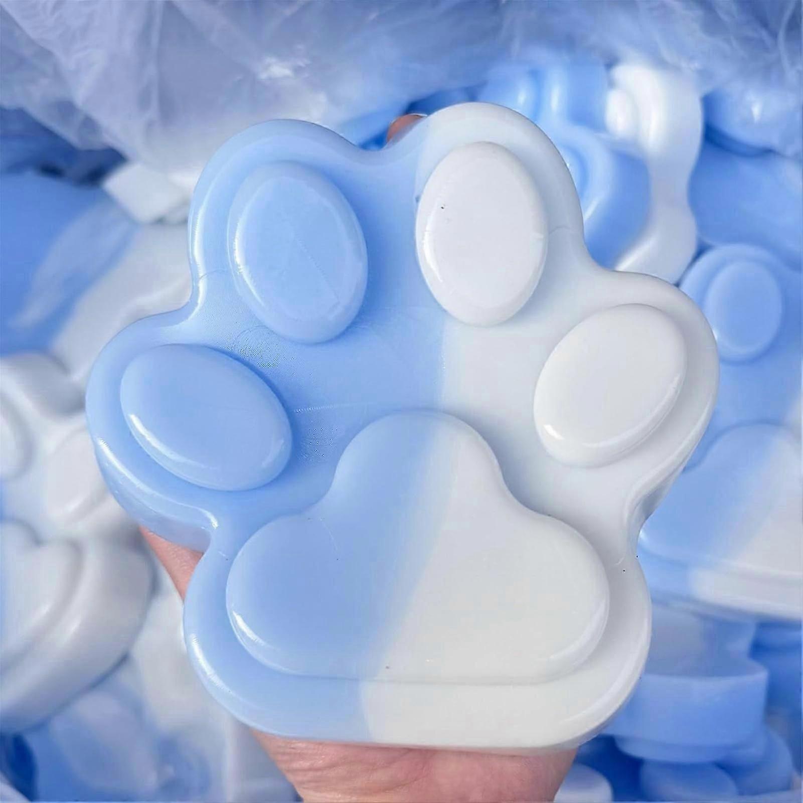 Handmade Taba Squishy Big Cat Paw Silicone Squeeze Toys for Stress Relief, Cat Paw Giant Paw Squishy Sensory Toys for