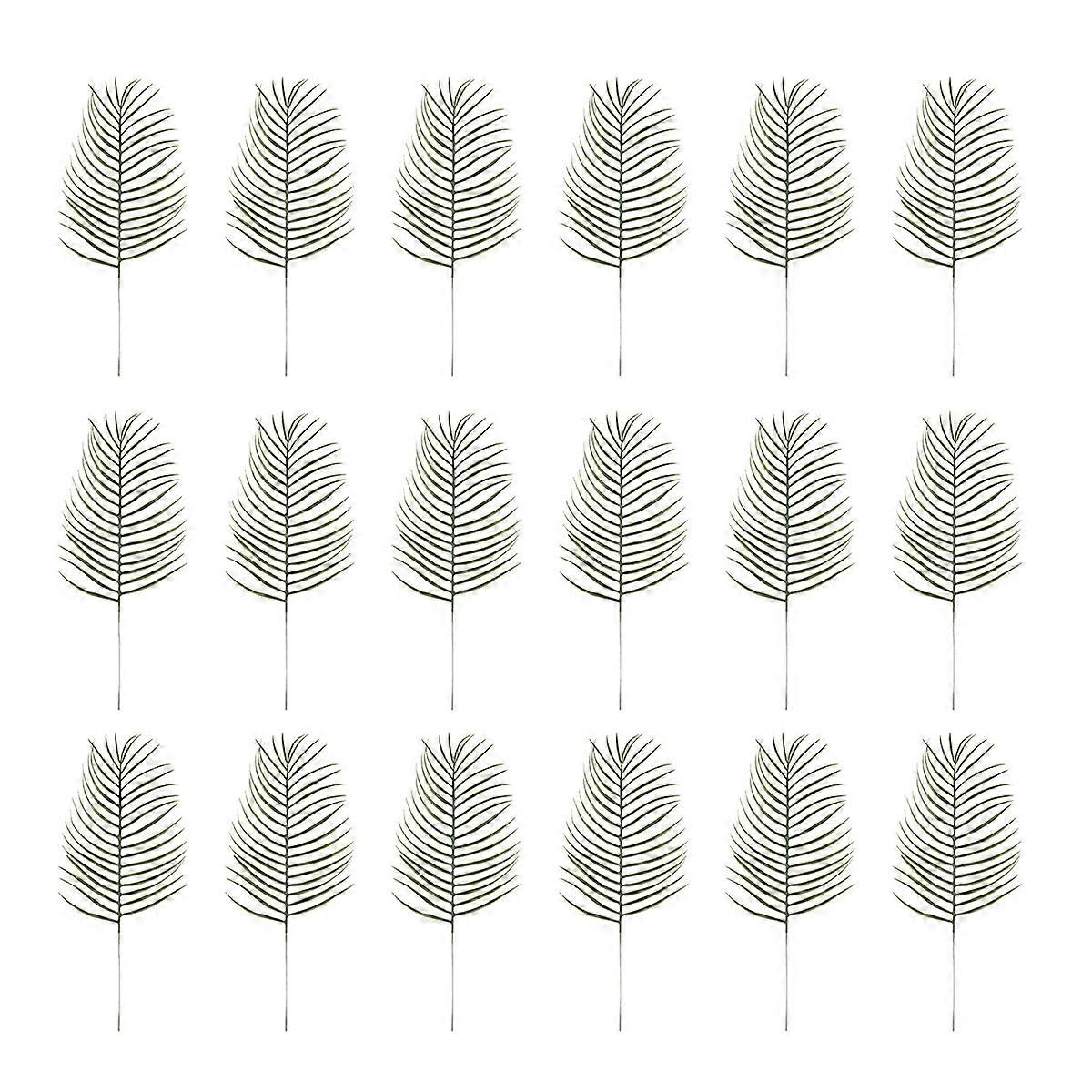 18Pcs Artificial Palm Leaves Plants Faux for Leaves Hawaiian Party