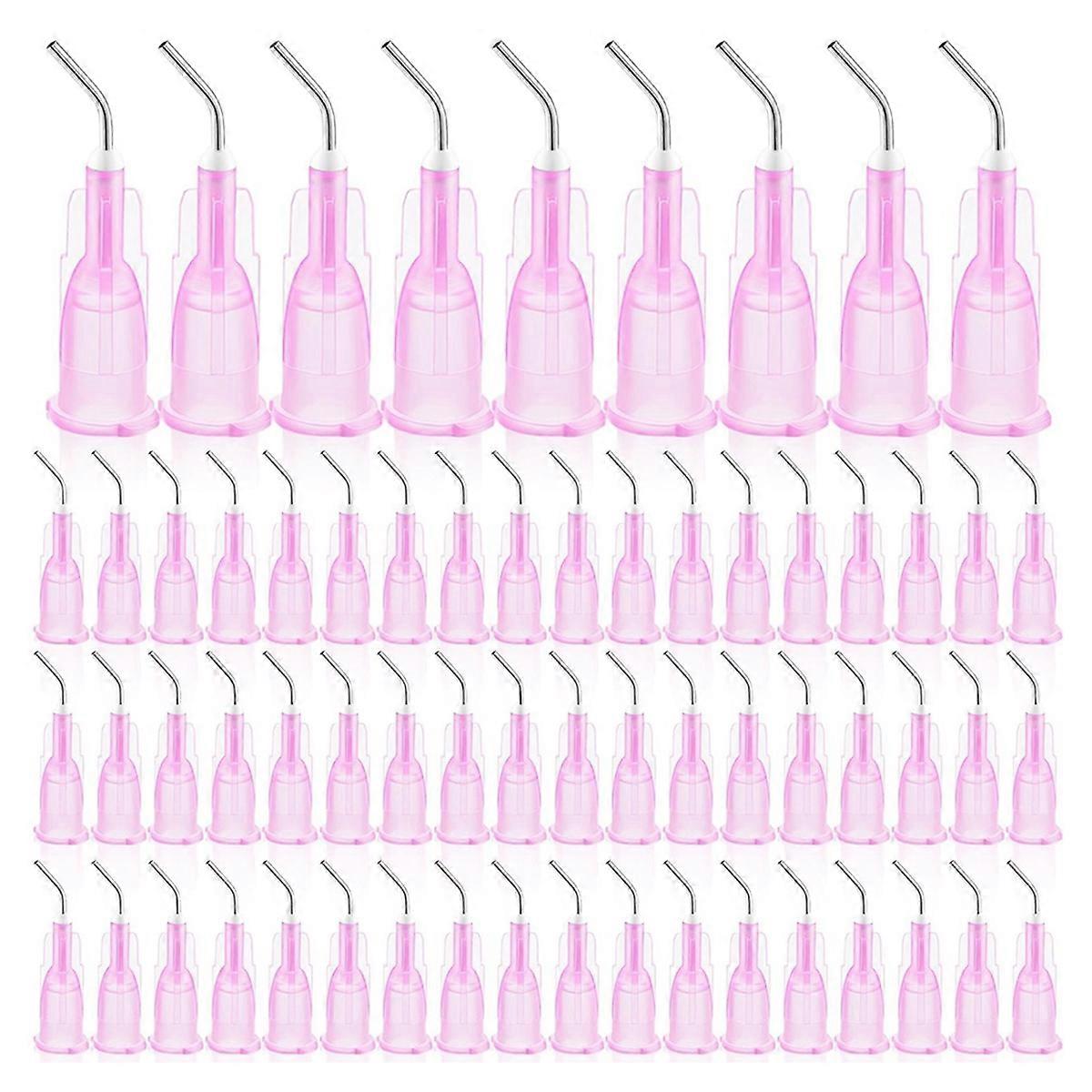 300 Pcs Bent Dispensing Tips Blunt Tip Dispensing Needles Dental Pre Bent Flow Dispensing Needle Tip