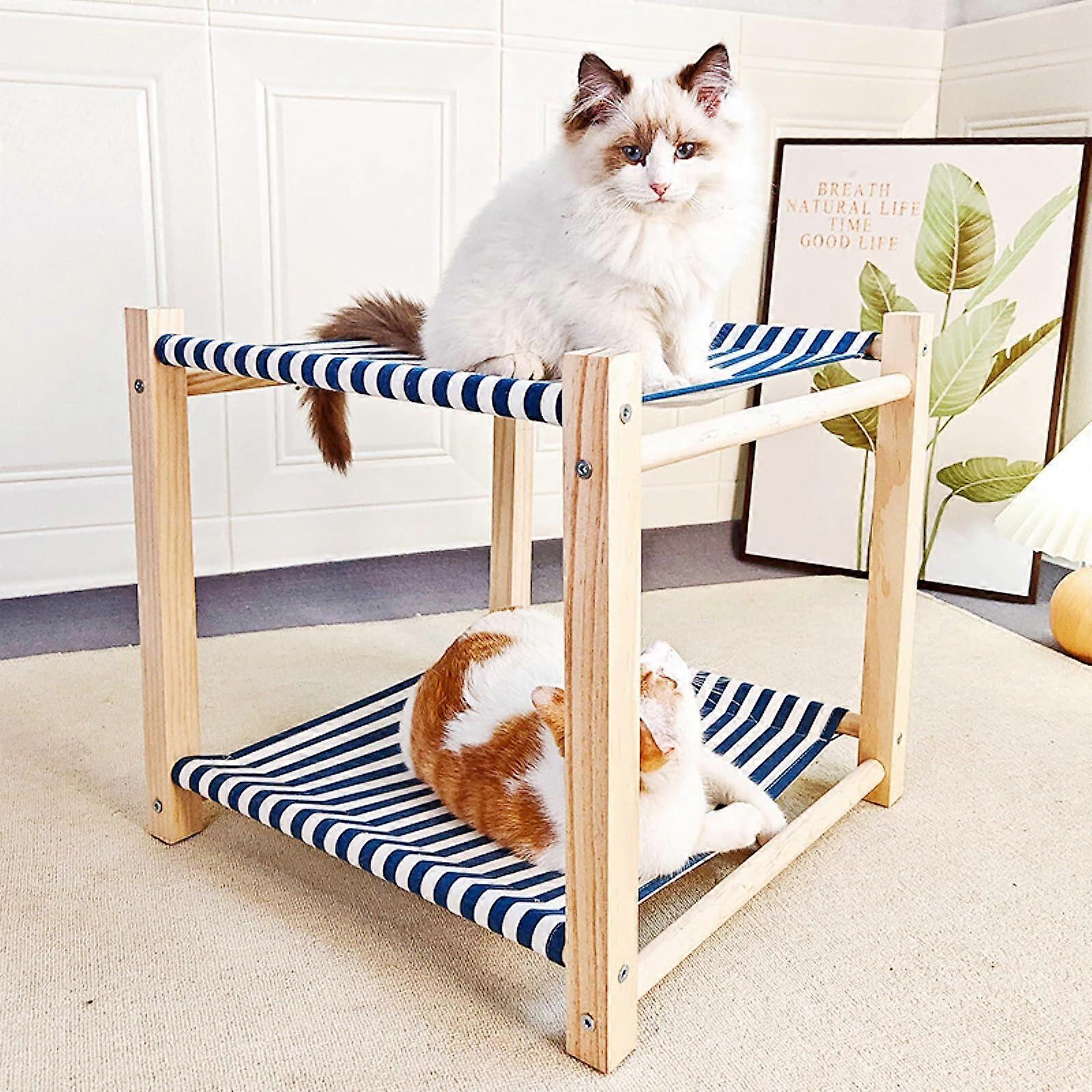 2 Layer Cat Hammock Bed Big Size for Indoor Cats 17.0''×17.0''