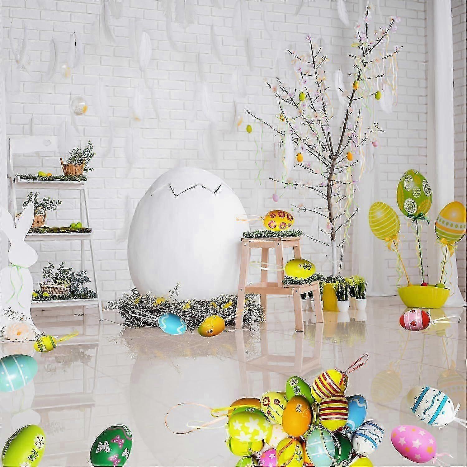 Easter hanging eggs 12 pieces Easter egg decorations for Easter tree decoration.
