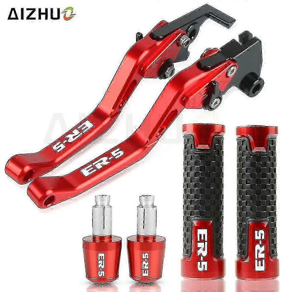 カワサキ650R ER6F 2017-2018オートバイ用アジャスタブルクラッチCNCブレーキクラッチレバーハンドルバーハンドルグリップエンドER-6F N 650R