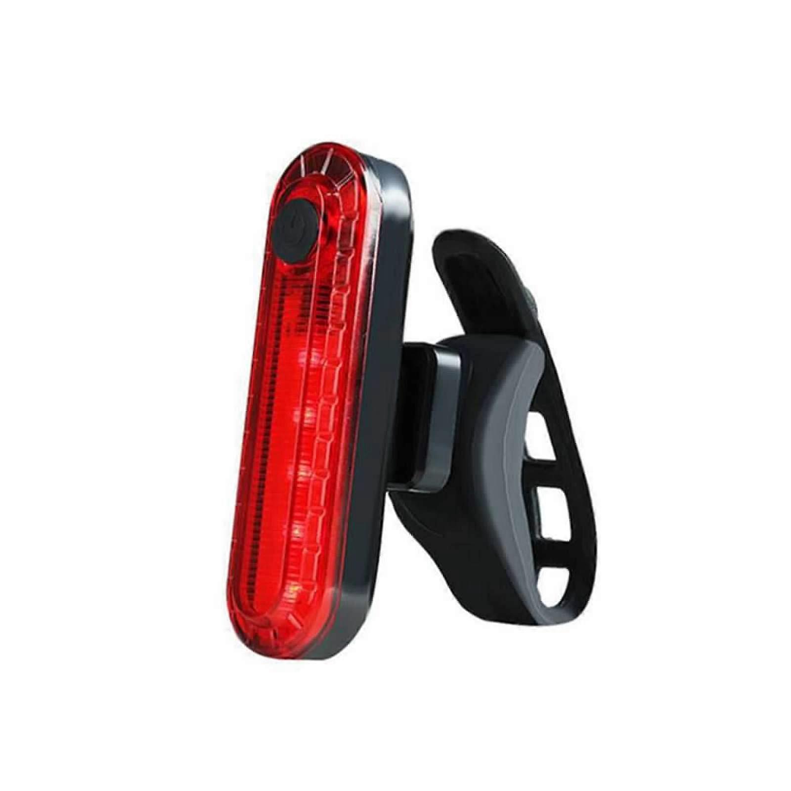 USB Bicycle Tail Light, Bright Rechargeable LED Rear Bike Light for Mountain Biking, Waterproof with 4 Light Modes (Red)