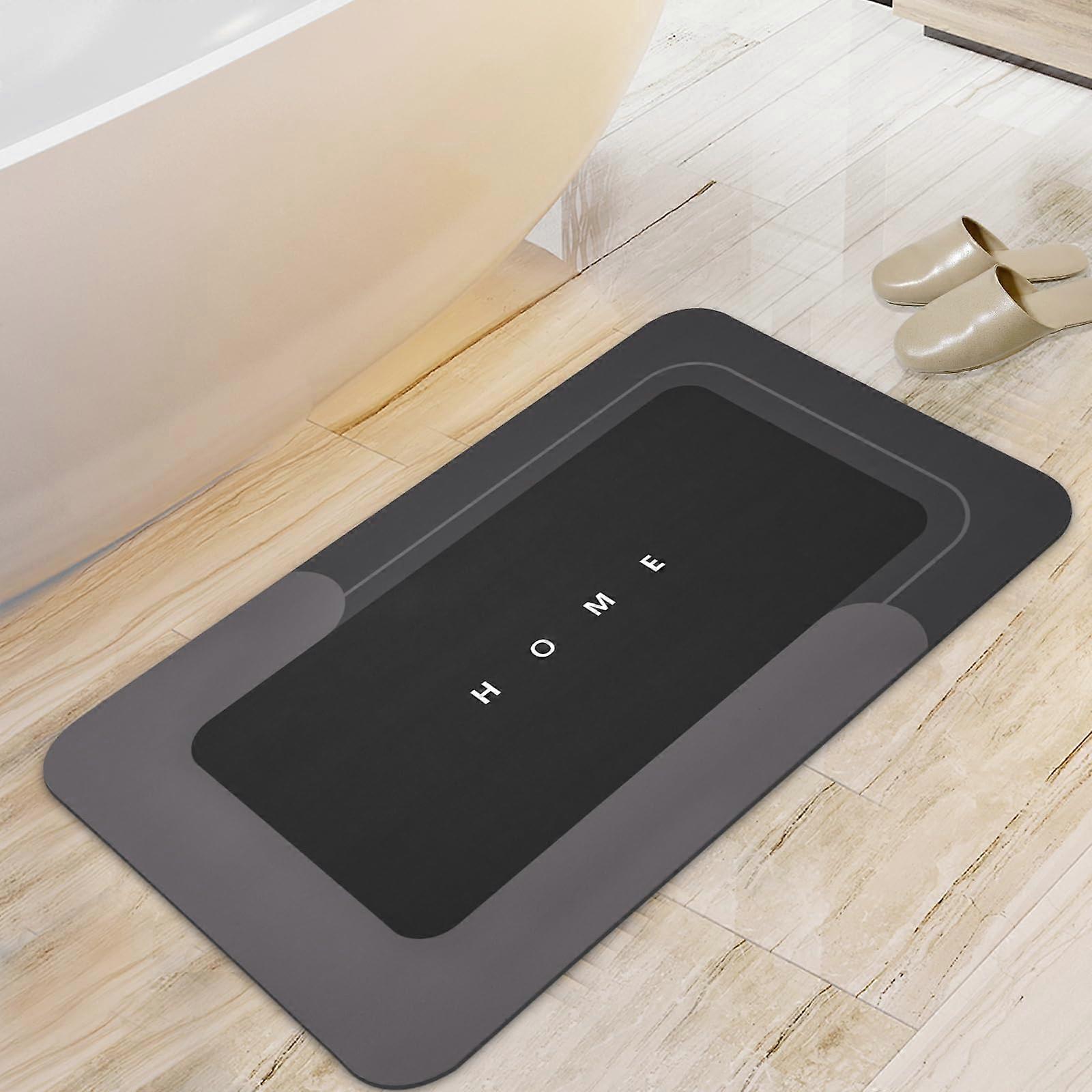 Absorbed Bathroom Mat Magic Carpet, Fast Drying Slip-Resistant Navy Rubber Bath Rug, Durable Soft Non-Slip Design