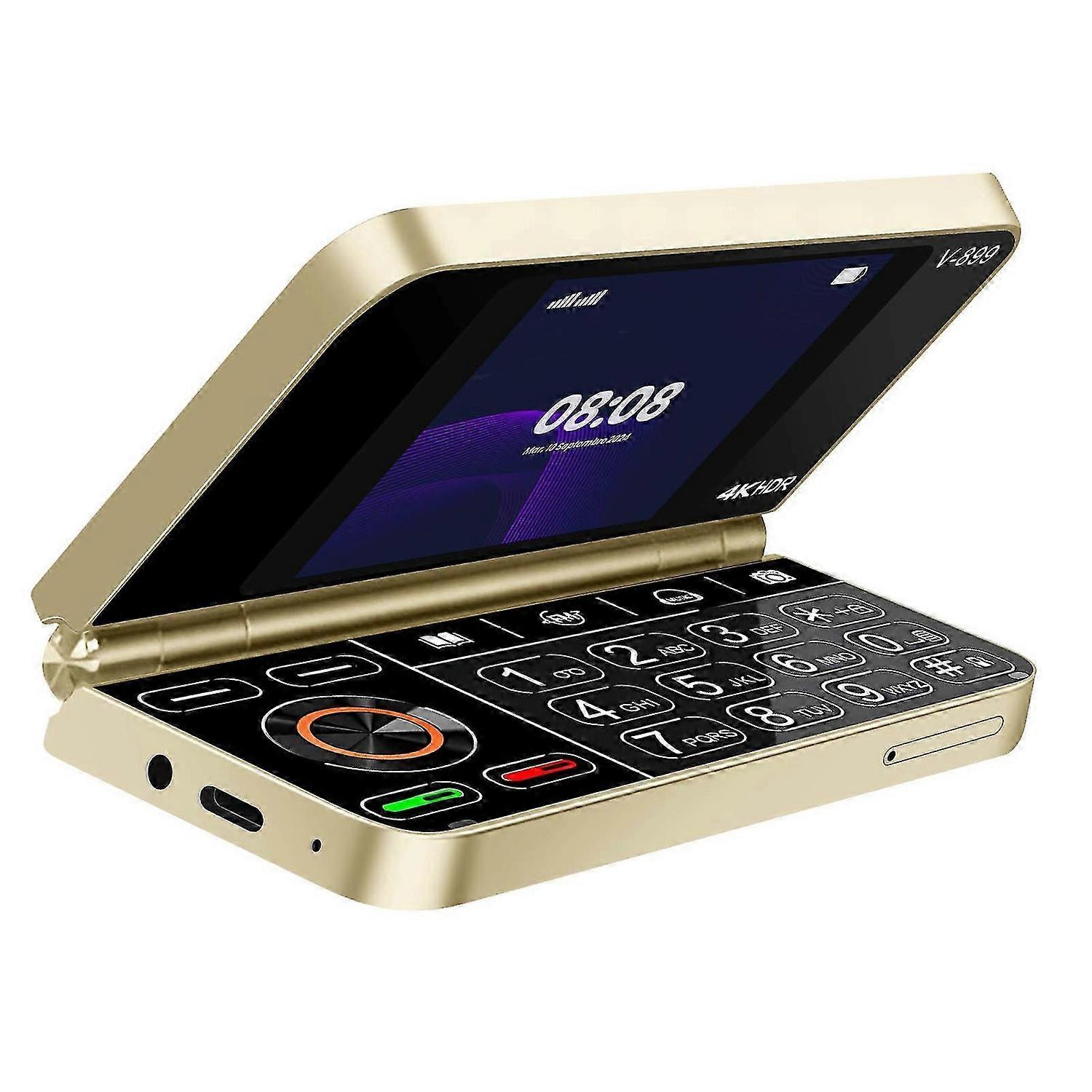 Téléphone portable pliable 2G double écran double SIM Batterie 1350mAh,