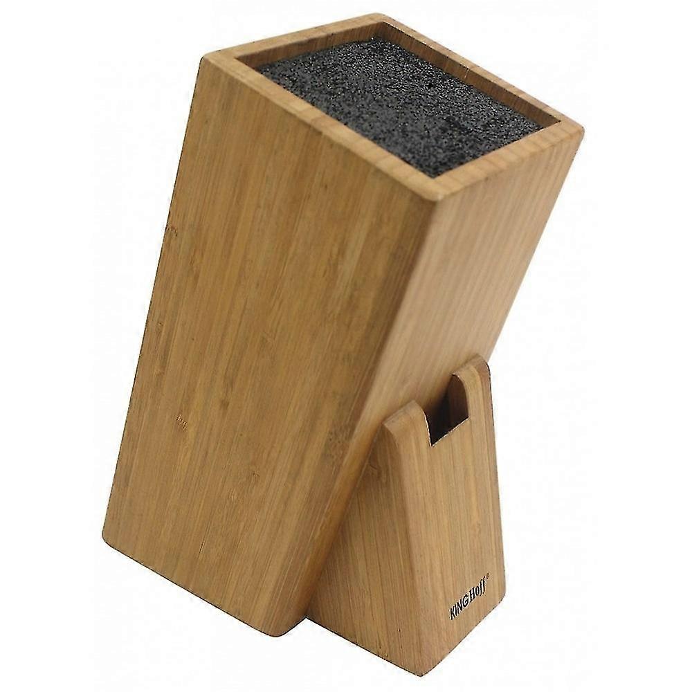 Kinghoff universal bamboo knife block KH1558