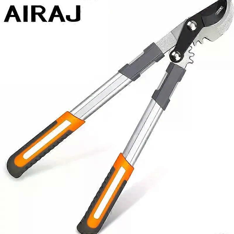AIRAJ Bypass Pruning Shears 45 Cm with Gear-Operated Cutting System Cuts Branches Thicker than 30 MM SK-5 Steel Blade