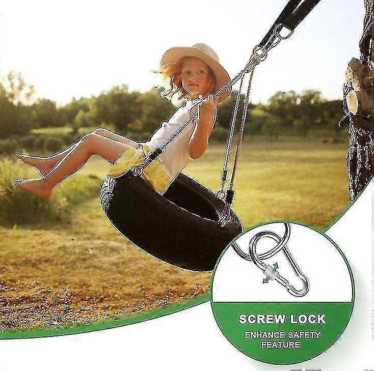 Tree Swing Straps Hanging Kit With Two Zinc Alloy Carabiners