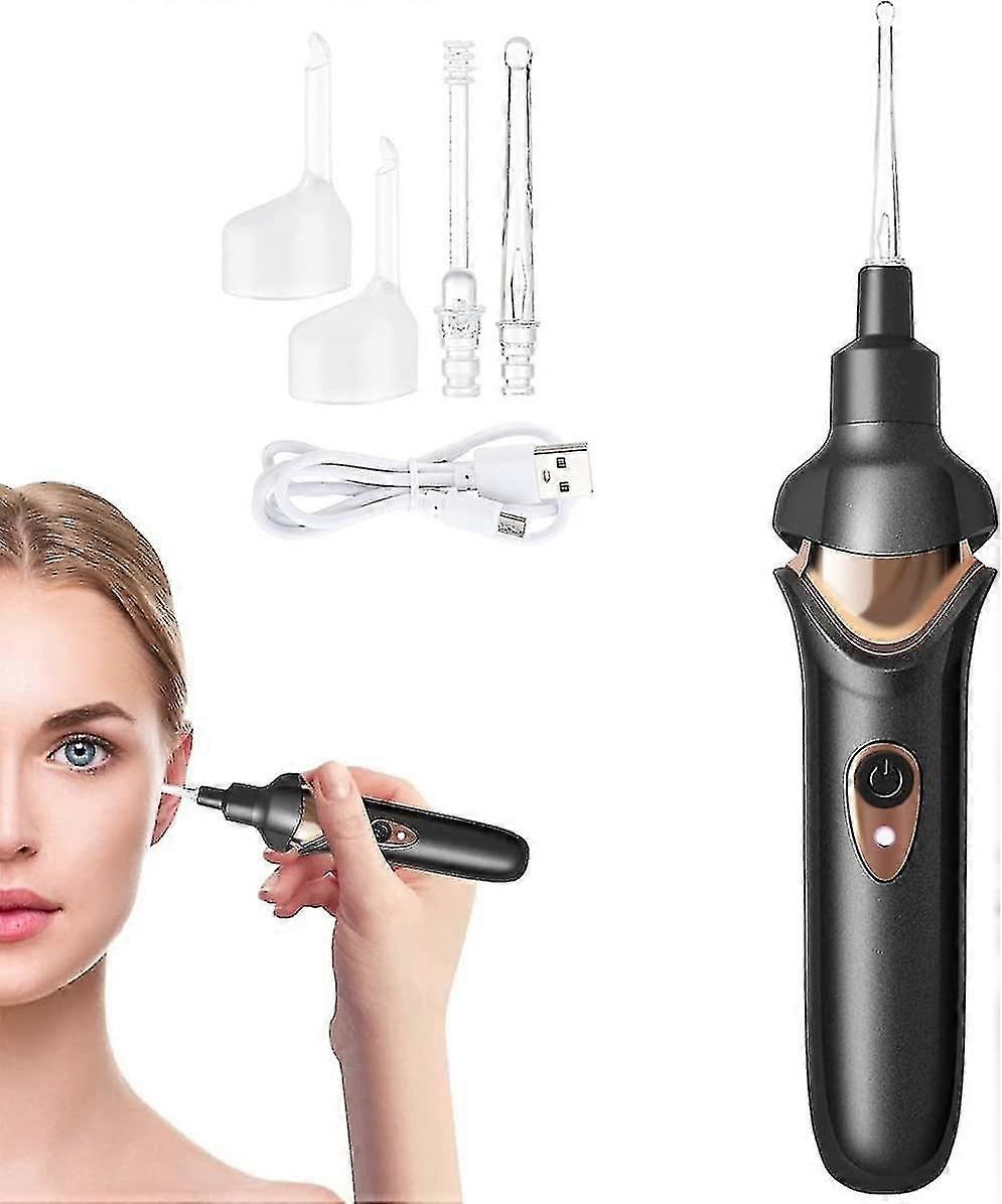 طقم إزالة شمع الأذن USB شحن الأذن منظف مع مزيل شمع الأذن غير المؤلم الاهتزاز الخفيف للأطفال البالغين