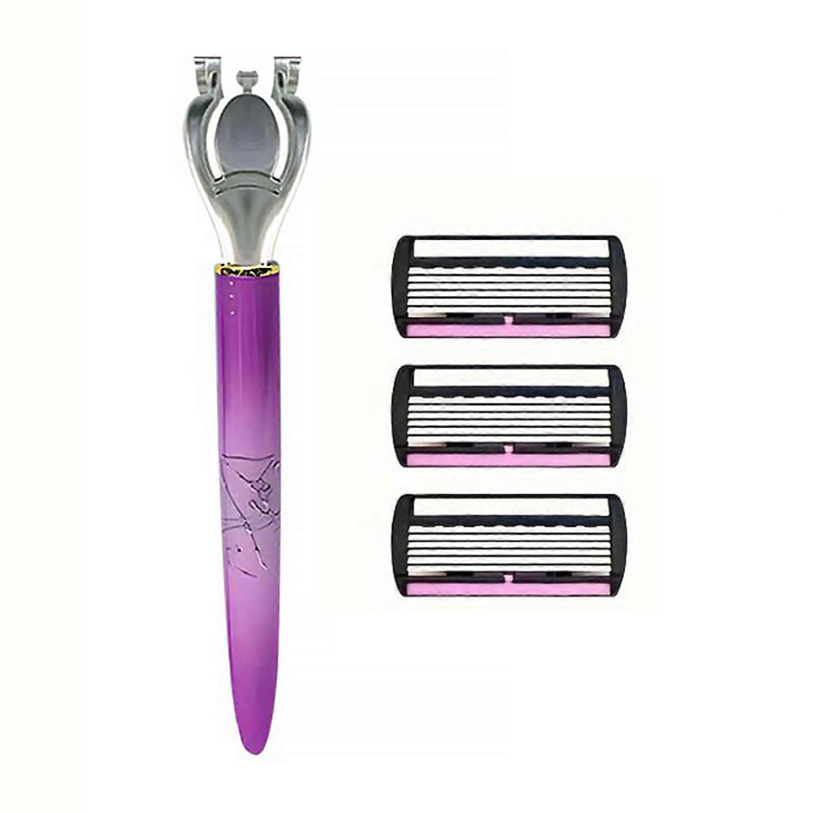 Safety Reusable Razors for Women 1 Razor Handle & Multi-Blades Refill