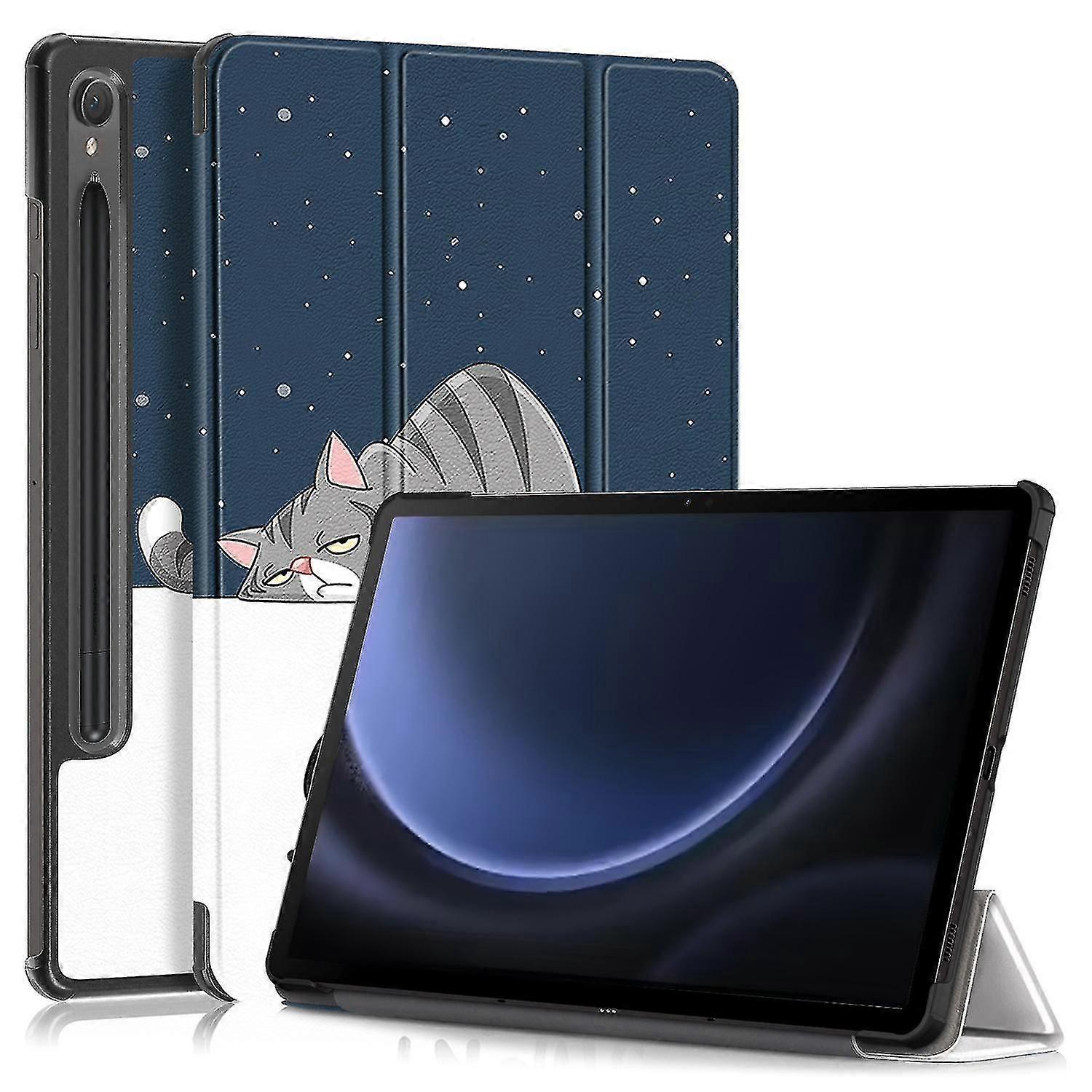 Tri-fold Stand Pattern Printing Tablet Cover For Samsung Galaxy Tab S9 Fe Sm-x510 Sm-x516