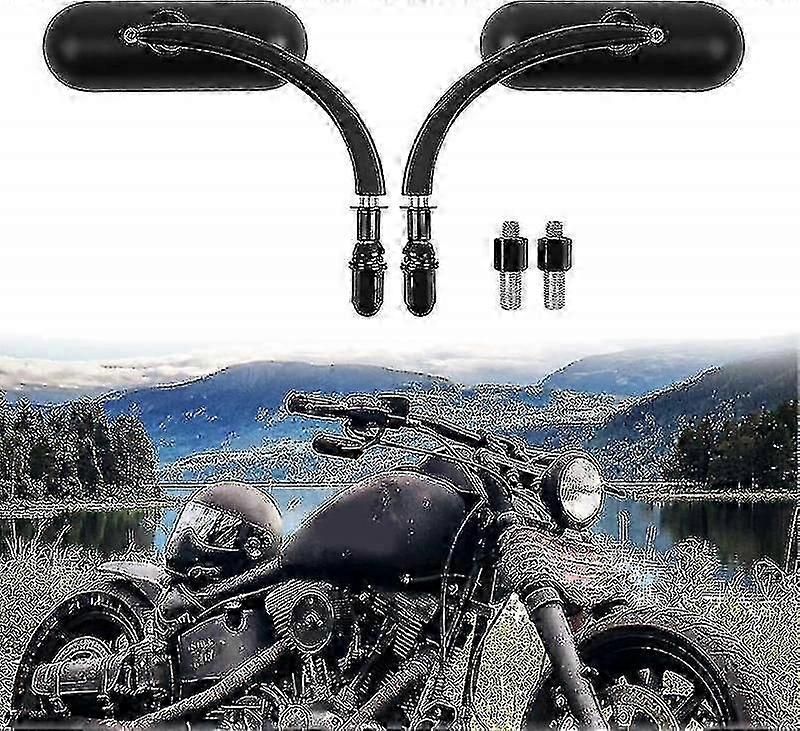 שחור 8 מ"מ 10 מ"מ אופנוע מיני אובלי מראות אחוריות תואם Dyna Softail טורינג ספורטסטר 883 1200 אלקטרה גלייד קרוזרים צ'ופרים