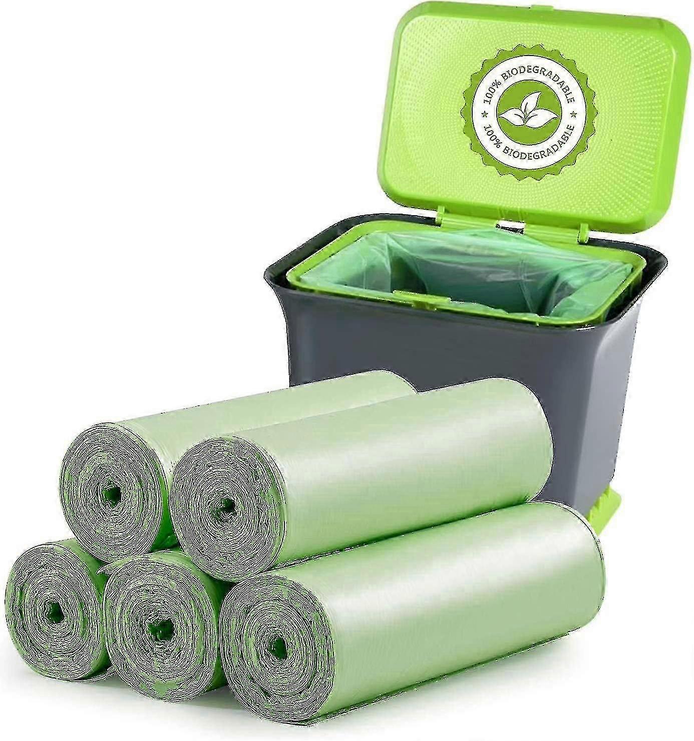 100pcs Biodegradable Compostable Bin Bags