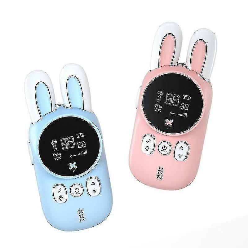 2021 New Mini Cute Rabbit Style Child Portable Two Way Radio 3km Walkie Talkie Compatible Kids Campi