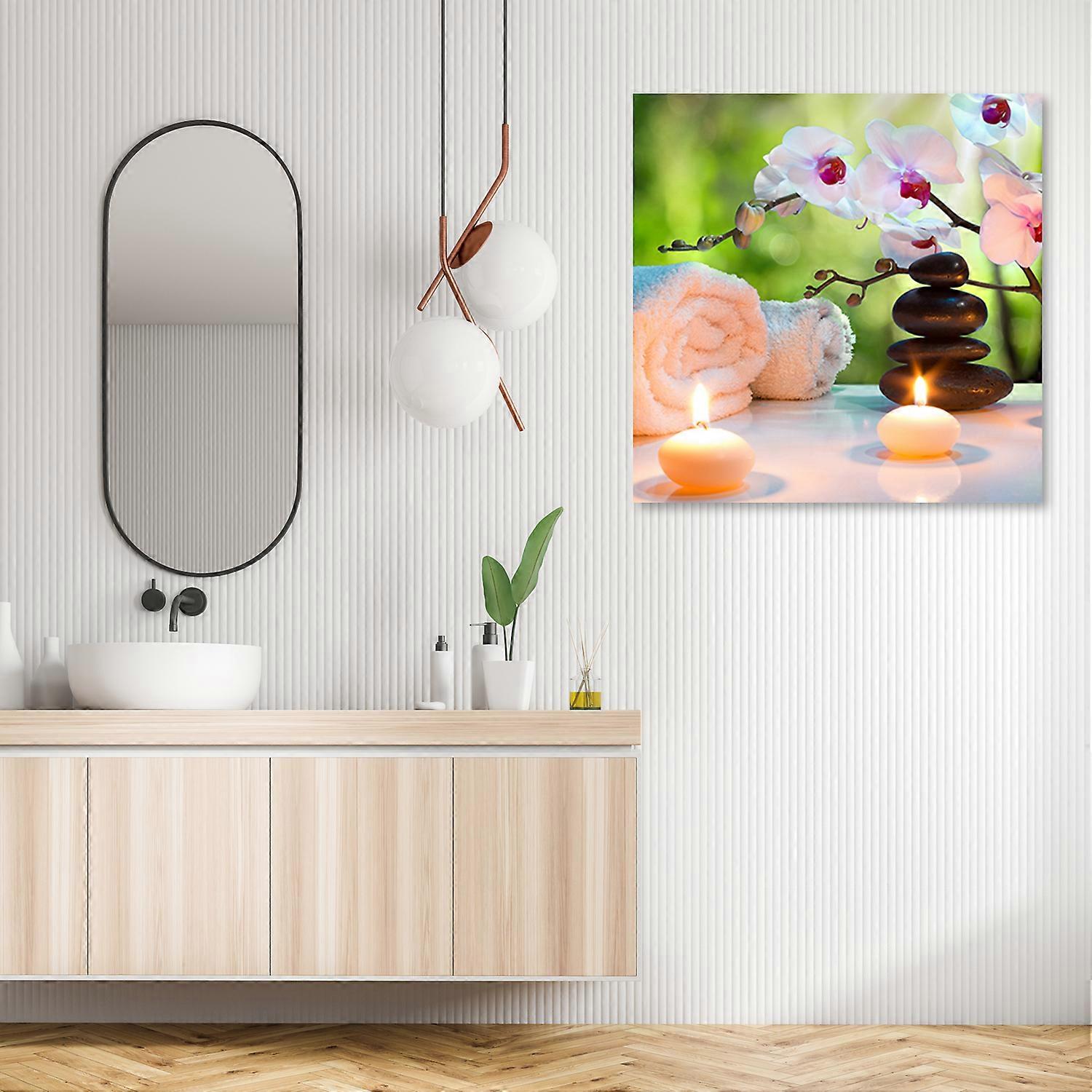 Leinwandbild, Blumen - Rosa - 40x40