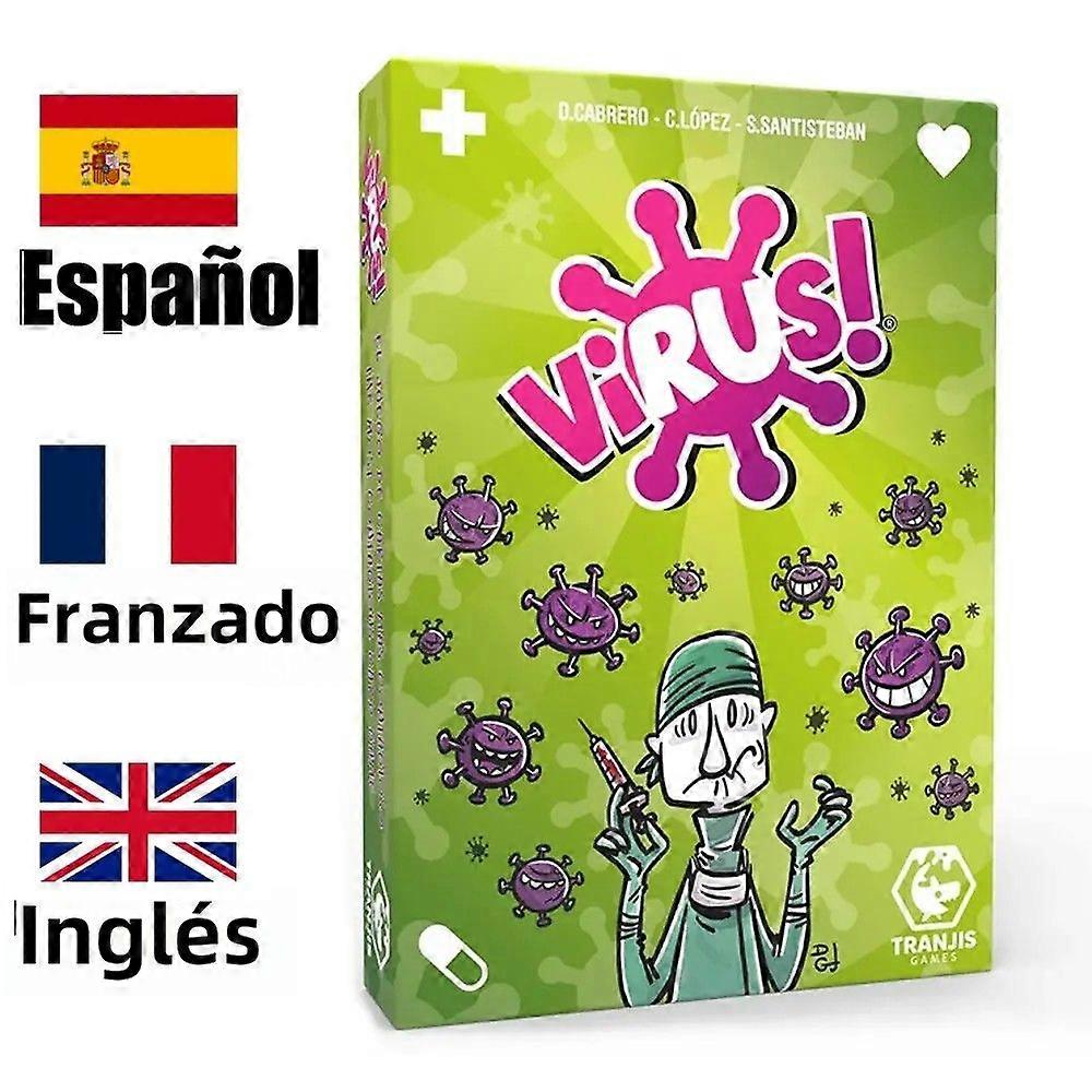 Virus Card Game in Spanish and English Correct Version Fun Party Game for the Family Contagious Board Game