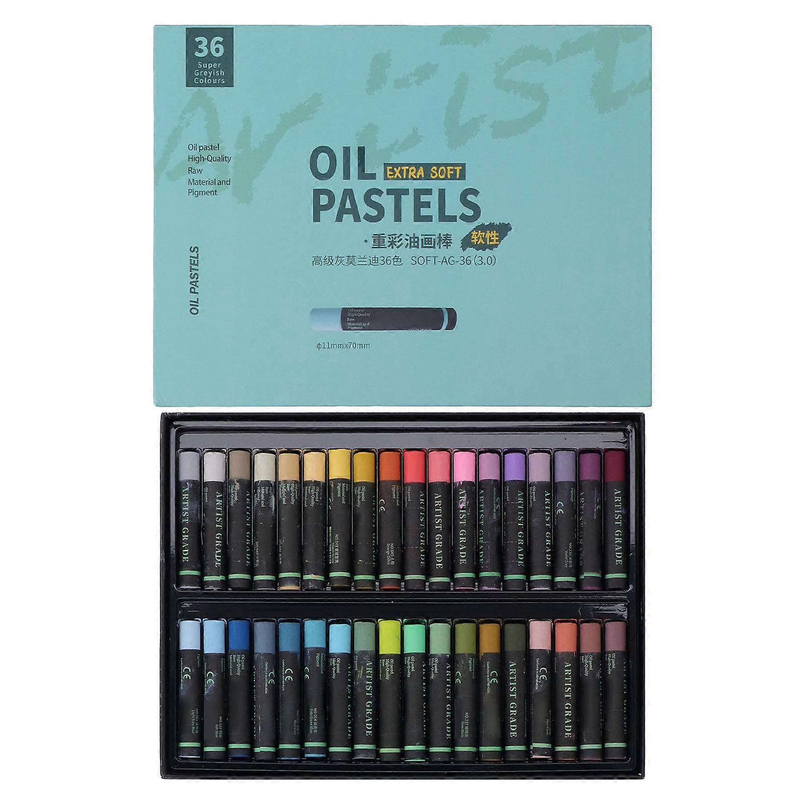 36 Colors Soft Pastels Advanced Grey Heavy Color Thick Delicate Texture Strong Adhesion Smoothly Oil Painting Sticks