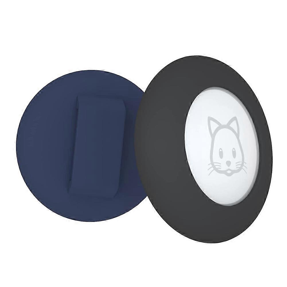 Cat Collar Holder, for Air Tag, 2Pack Case Cover Black and Blue