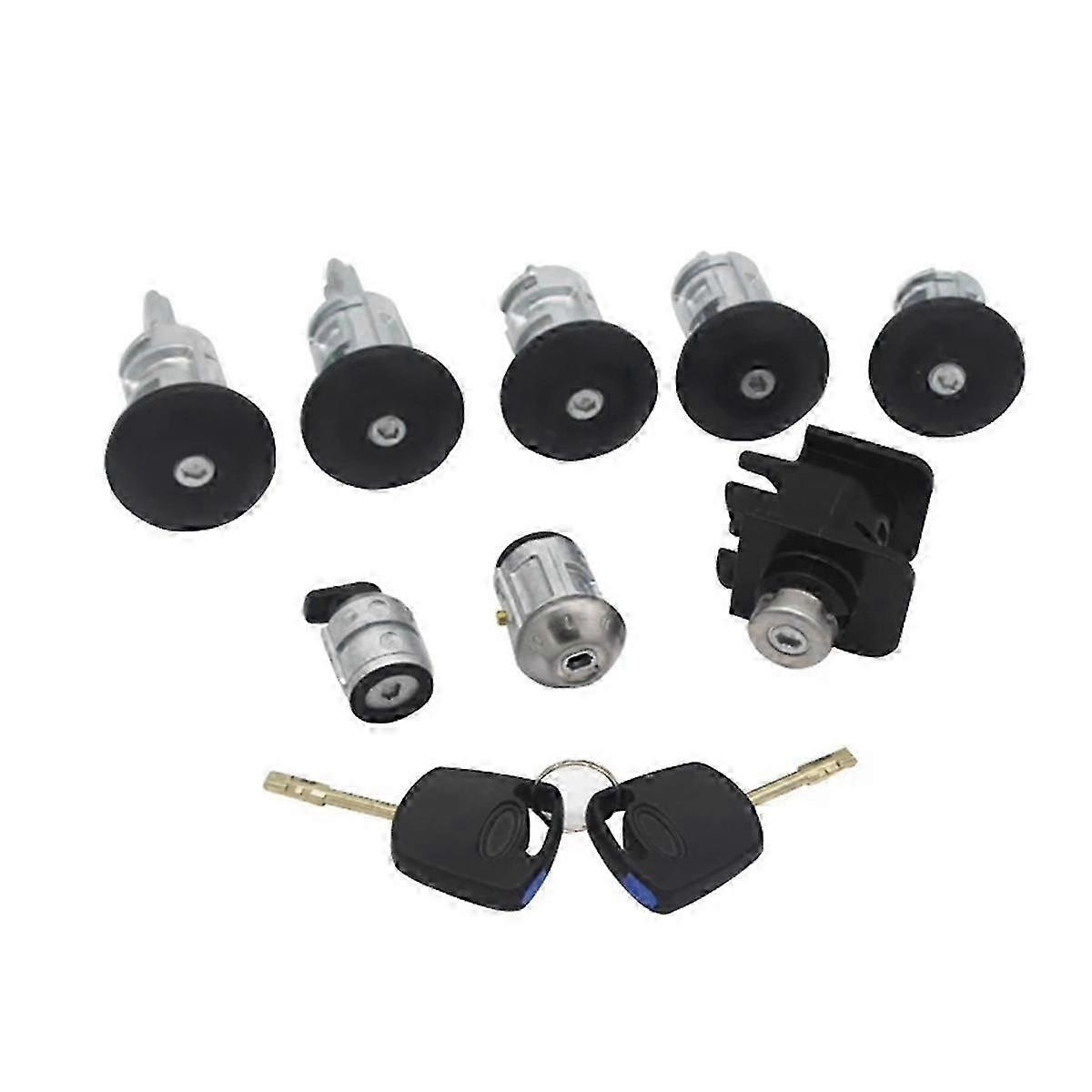 8PCS Complete Lock Set Ignition Switch Left Right Door Lock Trunk Lock for Transit Connect 2002-201