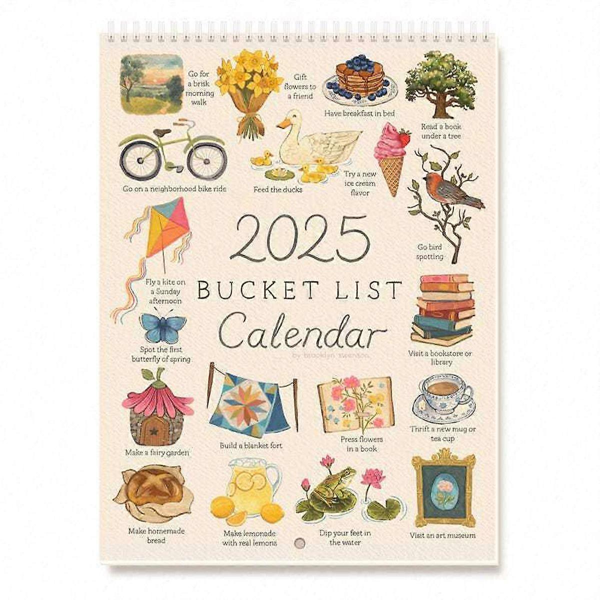 2025 Bucket List Calendar, 2025 Bucket List Calendar, The 2025 Wish List calendar