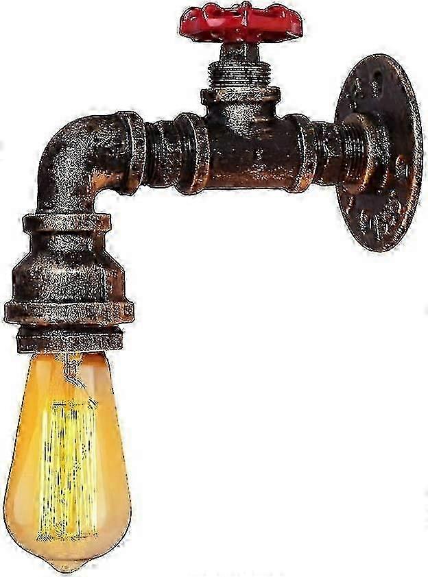 المياه أنبوب الجدار الخفيفة, خمر ضوء الجدار الصناعي, أنبوب أنبوب صنبور الحديد إنهاء Sconce مصباح