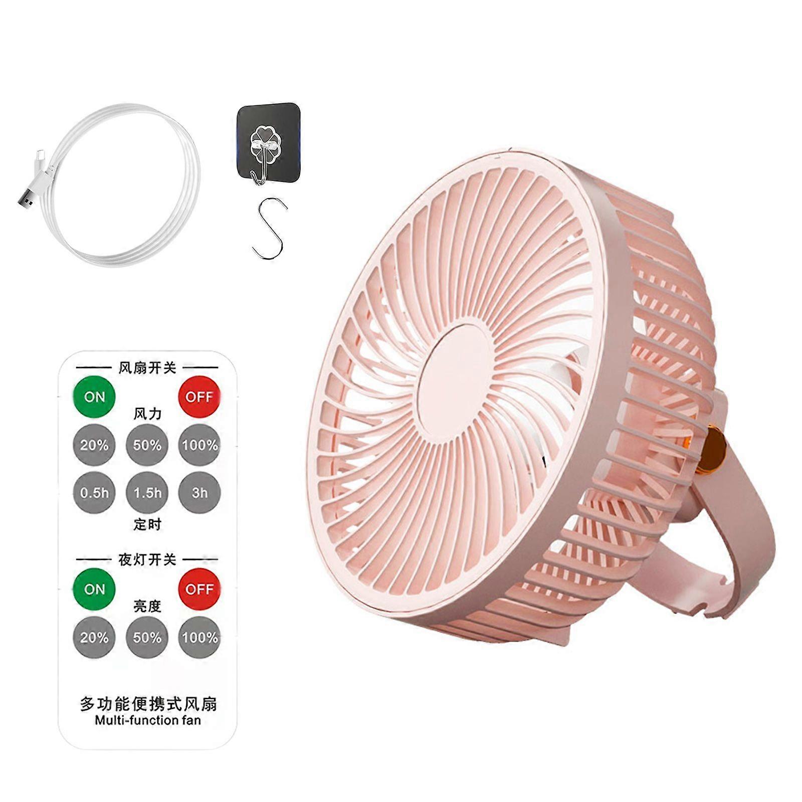 6.9'' Ceiling Fan with Remote Control Timing Light Hook 2000mAh Rechargeable
