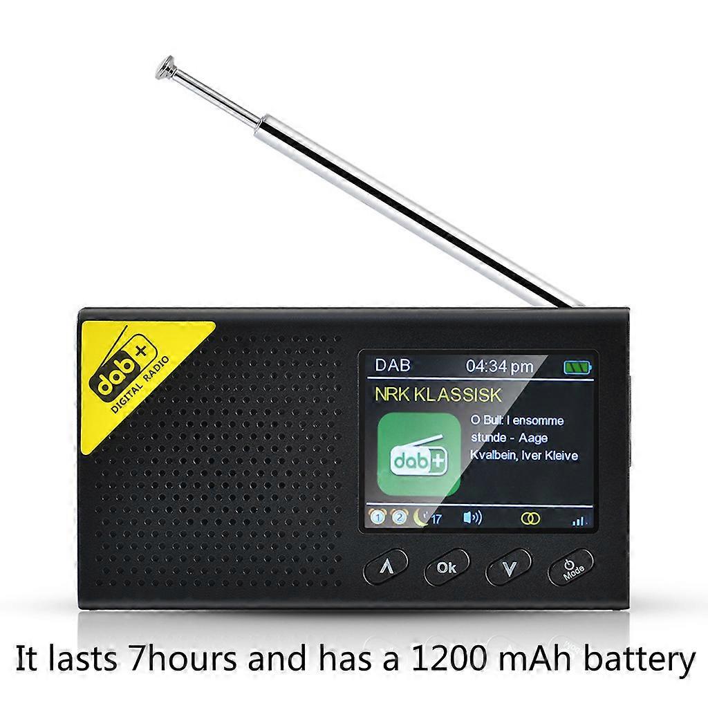 Rechargeable Lightweight Home Radio Digital Radio DAB/DAB+ Dab Radio Receiver 2.4 in TFT LCD Display Receivers
